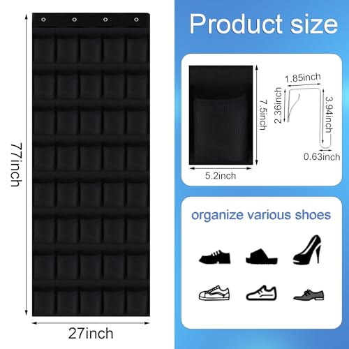 40 Pocket Over The Door Shoe Organizer