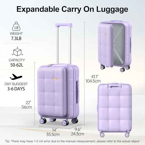 20 Inch Expandable Carry On Luggage Airline Approved