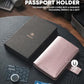 Passport Holder Compatible with Airtag Holder RFID Blocking Passport Wallet Travel Leather Passport for Women