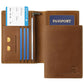 Leather Passport Cover for Men Women
