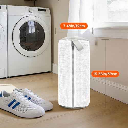 2PCS Pure white Shoe Washing Machine Bags for All Shoe Types (2 Count)