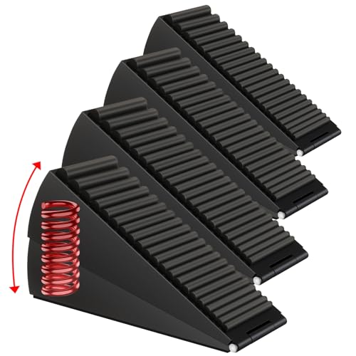 4 Pack Adjustable Spring Door Stoppers Heavy Duty (4 Count)