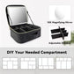 Travel Makeup Bag with LED Mirror and 10x magnifying glass with 3 Lighted Settings