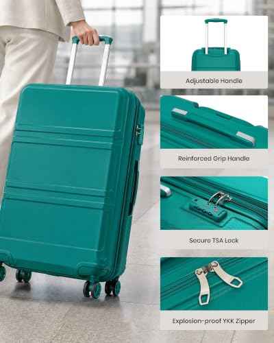 24 Inch Luggage Suitcase with Spinner Wheels TSA Lock