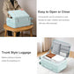26 Inch Large Expandable Checked Luggage Hard Shell Suitcase Aquamarine
