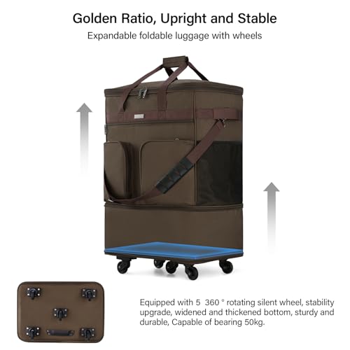 Expandable Collapsible Luggage with Wheels Suitcase