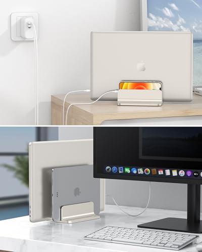 Dual Vertical Desk Laptop Stand Holder