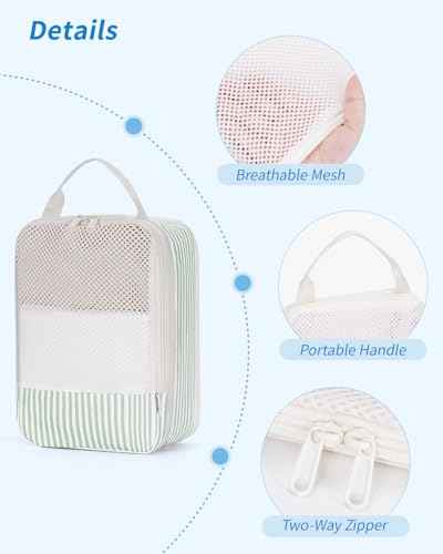 6 Set Compression Packing Cubes for Travel Women Men