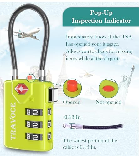 TSA Approved Luggage Locks (3 Count)