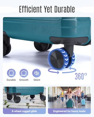Luggage Sets 3 Pcs Suitcase with Wheels (3 Count)