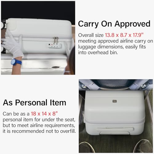 Underseat Carry On Luggage with Wheels