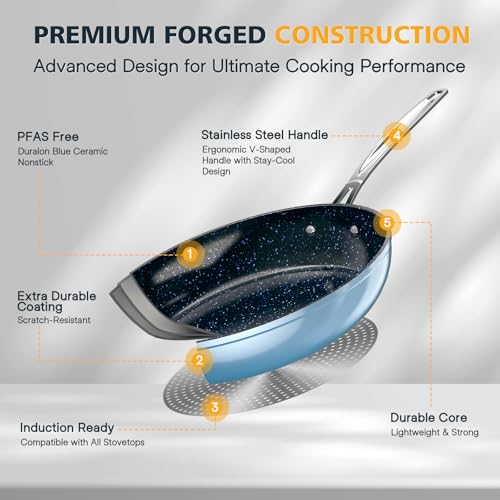 3-Piece 8”, 10”, 12” Forged Lightweight Frying Pan Set