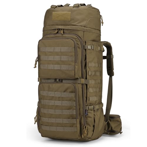 75L Molle Hiking Internal Frame Backpacks with Rain Cover for Camping