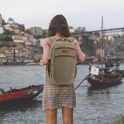Vintage Canvas Laptop Backpack for Men and Women