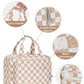 Travel Toiletry Bag for Women Large Hanging Makeup Bag Organizer Toiletries Bag for Full Size Essentials Accessories Cosmetics