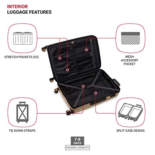 7272 Energie Expandable Hardside Luggage with Spinner Wheels and TSA Lock