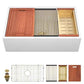 33"x20" White Farmhouse Sink Workstation