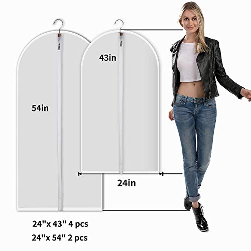 Garment Bags for Hanging Clothes (4 Count)