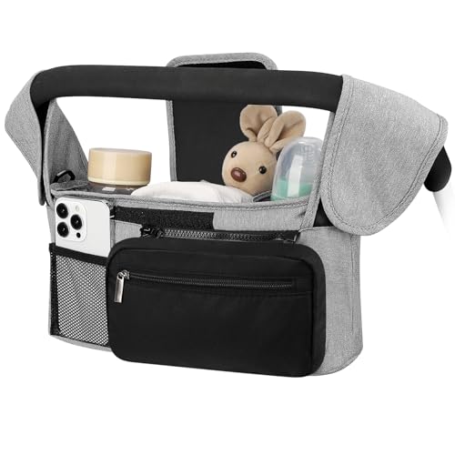 Universal Stroller Organizer with Insulated Cup Holder