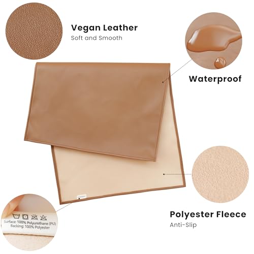 Faux Leather Waterproof Baby Changing Mat 2 Pack (2 Count)