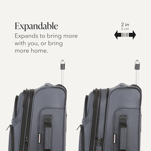Sion Softside Expandable Spinner Luggage Durable Lightweight Travel Suitcase (3 Count)