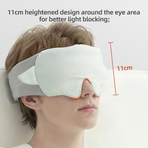 Mint Green Sheep Sleep Mask Breathable Blackout Eye Mask for Rest