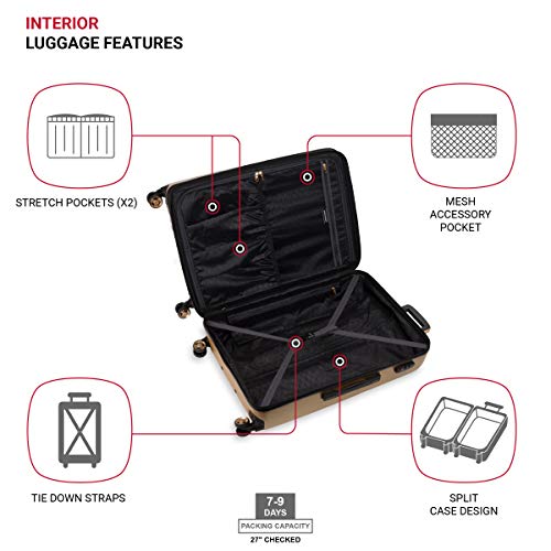 7272 Energie Expandable Hardside Luggage with Spinner Wheels and TSA Lock