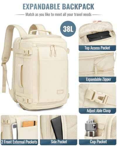 4 Piece Hardside Luggage Set with Backpack (3 Count)