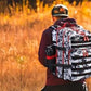 Military Tactical Backpack for Men and Women 45L Army 3 Days Assault Pack Bag Large Rucksack with Molle System Black and White with Red
