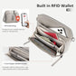 Real Leather Crossbody Bags for Women Travel Wallet Purse Light Grey