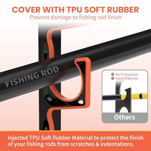 Fishing Rod Holder for Garage (8 Count)