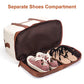 Weekender Bag for Women Canvas Overnight Bag Large Travel Tote Bag Carry on Shoulder Duffle Bag With Shoe Compartment