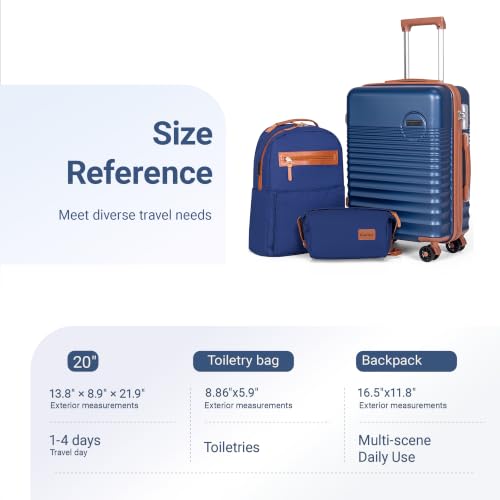 Carry On Luggage 22x14x9 Airline Approved Suitcase with Wheels