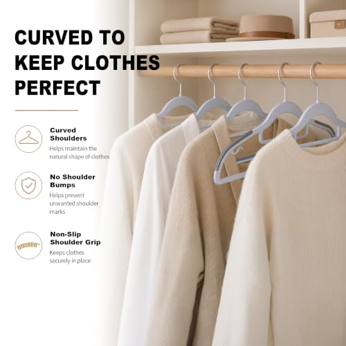 50 Pack Plastic Clothes Hangers (50 Count)