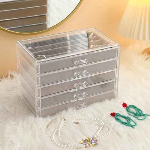 5 Drawerss Necklace Organizer Box