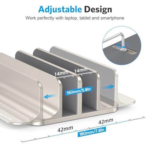 Dual Vertical Desk Laptop Stand Holder
