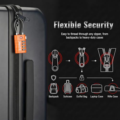 TSA Approved Luggage Locks with Search Alert Indicator (2 Count)