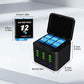 Battery Charger Kits for GoPro Hero 12 11 10 9 Black (3 Count)