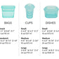Reusable Food Storage Containers Full Set of 8 Peach
