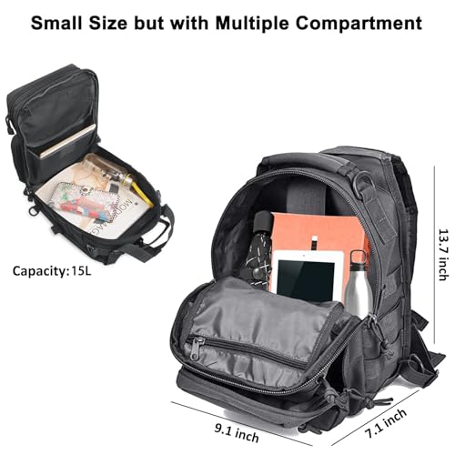 Tactical Sling Bag Pack Military Assault Rucksack Shoulder Bag Backpack Chest Pack Handbag Waterproof for Travel Hiking Camping Trekking Exploring Fishing Hunting