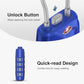 2 Pack TSA Approved Luggage Locks 4 Digit Code Cable Lock Blue (2 Count)