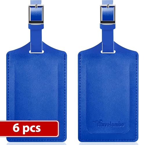 6 Pack Luggage Tags for Suitcases Airplane Travel Essentials (6 Count)