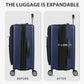 Hardside Expandable Carry On Luggage 22x14x9 Airline Approved With Front Business Pockets