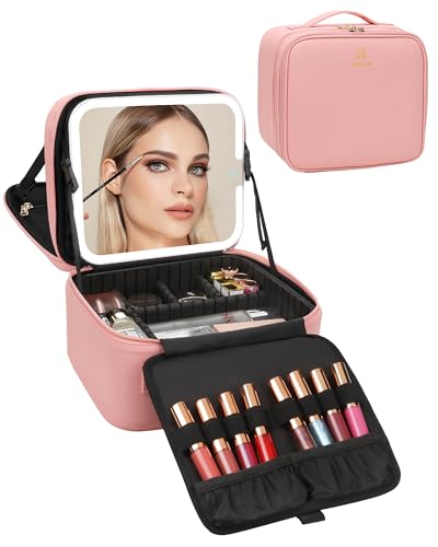Makeup Bag with LED Mirror