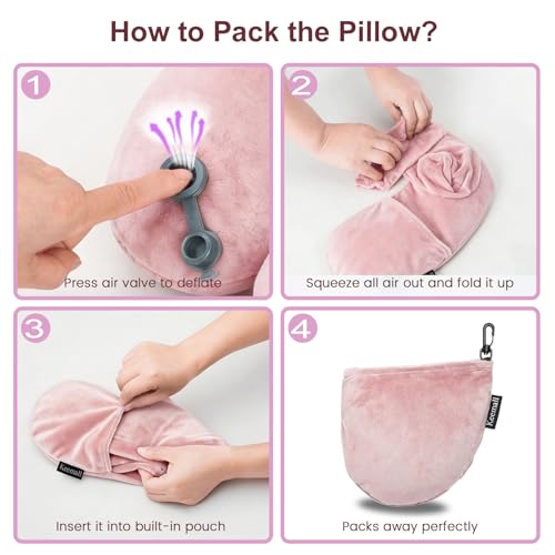 Inflatable Travel Neck & Shoulder Pillow for Airplanes&Long Trips