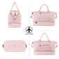 Leather Travel Bag with Shoe Pouch