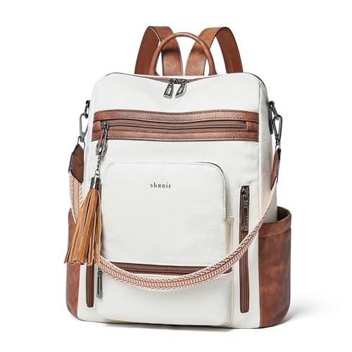 Vegan Leather Laptop Backpack for Women 15.6 inch Work Backpack Fashion Travel Backpack Purse for Travel College Work