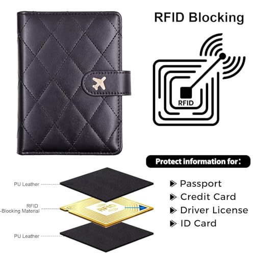 Premium Leather Passport Holder Covers Case
