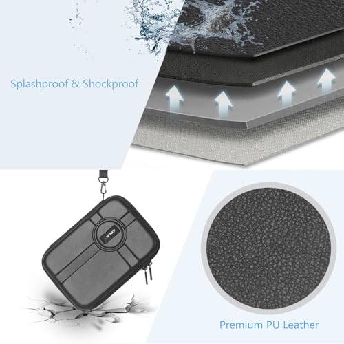 PU Leather Hard Shell Carrying Case for GoPro Hero13