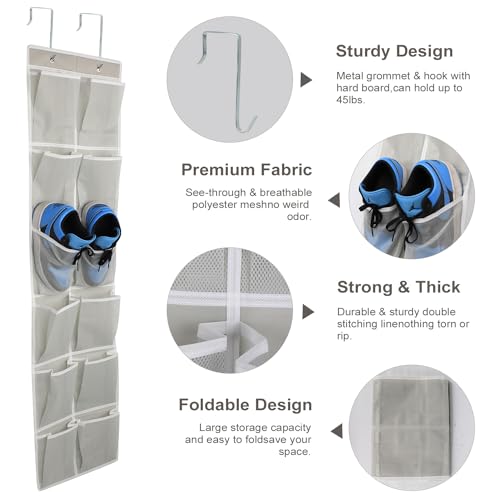 Over the Door 12 Pocket Hanging Shoe Organizer